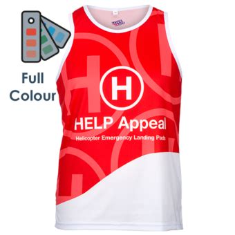 Custom Running Vests for charity fundraisers and sports event .